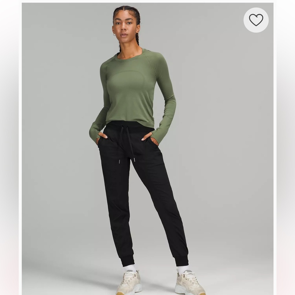 NWT Lululemon Dance Studio Mid-Rise Jogger- Black Ribbed-Size 10